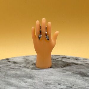 Vintage zirconia cubic earrings silver STER